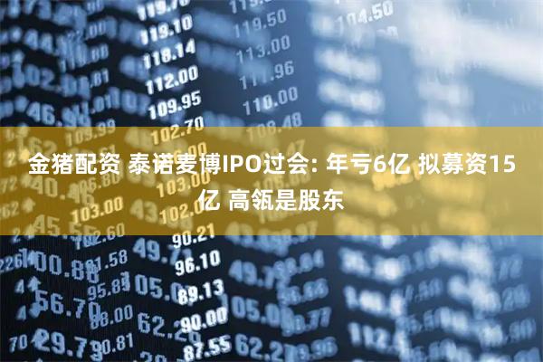 金猪配资 泰诺麦博IPO过会: 年亏6亿 拟募资15亿 高瓴是股东