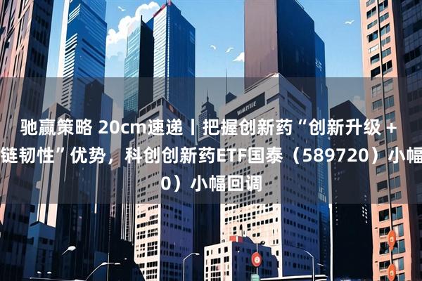 驰赢策略 20cm速递丨把握创新药“创新升级 + 供应链韧性”优势，科创创新药ETF国泰（589720）小幅回调